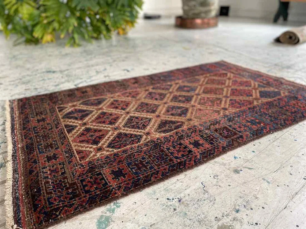 ラグ Baluch rug Antique Baluch Rug, 3x5 — Weft & Wool
